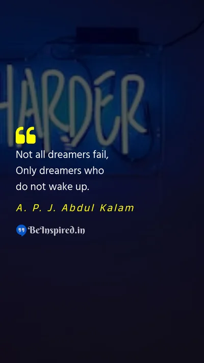 A. P. J. Abdul Kalam Picture Quote on dream motivational failure 