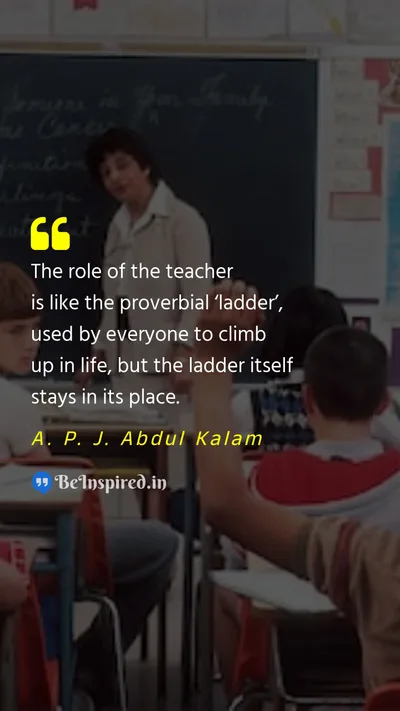 A. P. J. Abdul Kalam Picture Quote on teacher education growth 