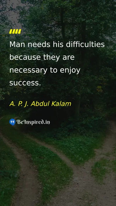 A. P. J. Abdul Kalam Picture Quote on success hard-work discipline life 