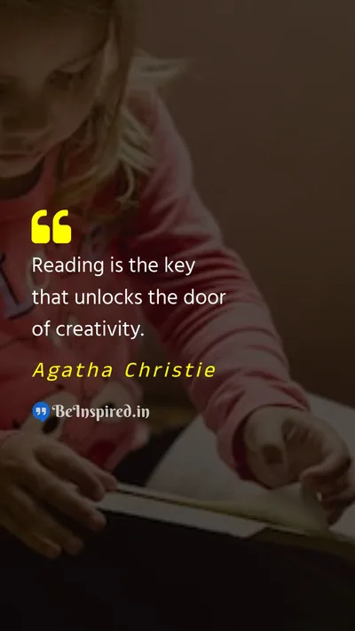 Agatha Christie Picture Quote on education creativity 