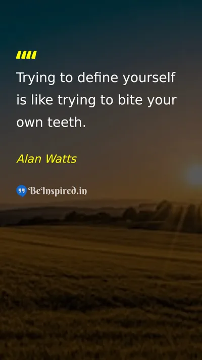 Alan Watts Picture Quote on self identity wisdom 