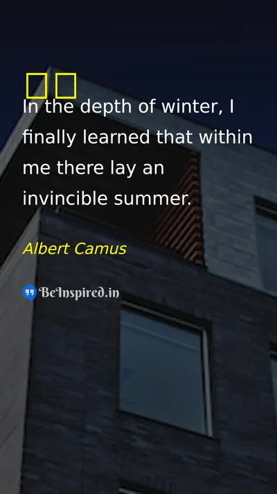 Albert Camus Picture Quote on self-respect 