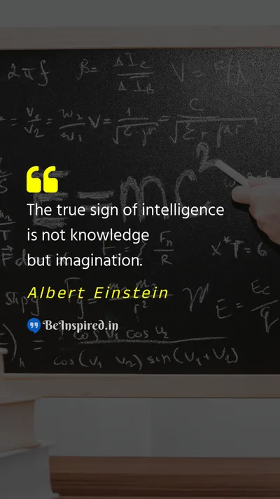 Albert Einstein Picture Quote on education knowledge imagination 