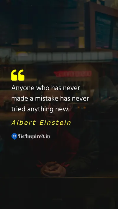 Albert Einstein Picture Quote on mistake try 