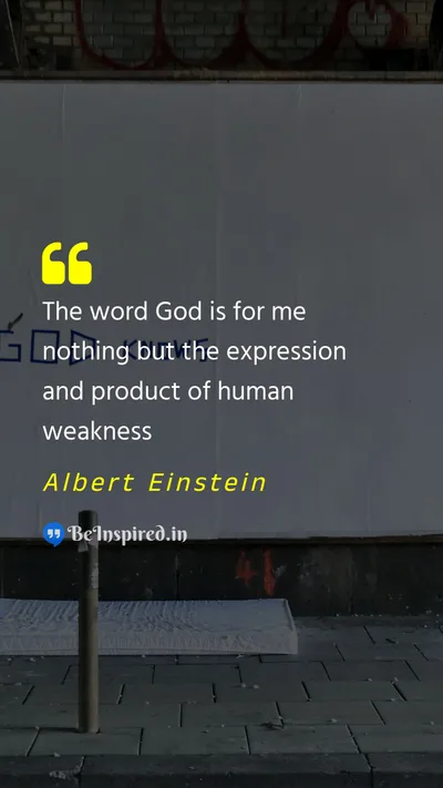 Albert Einstein Picture Quote on god weakness 
