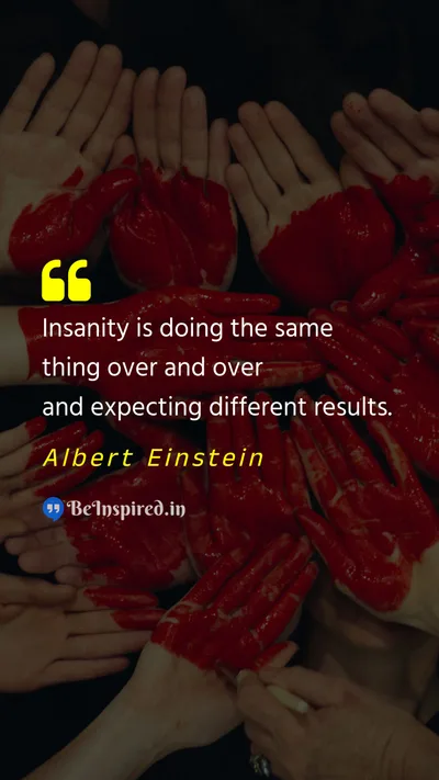 Albert Einstein Picture Quote on change action life 