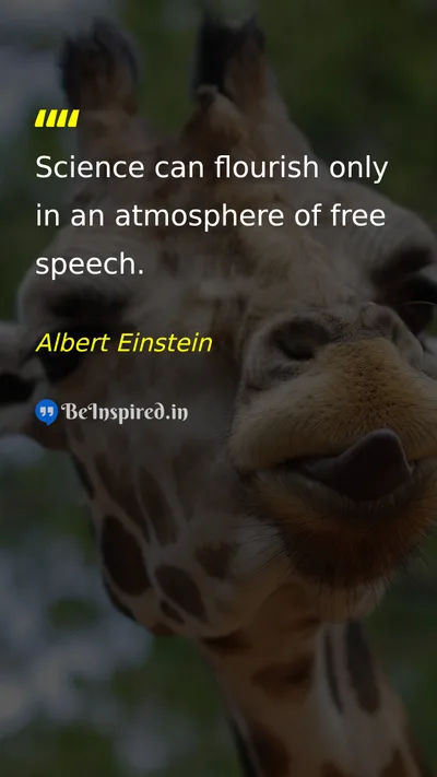 Albert Einstein Picture Quote on freedom education science 