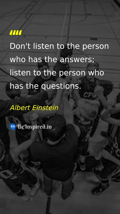 Albert Einstein Picture Quote on wisdom question learning 