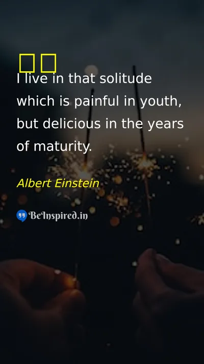 Albert Einstein Picture Quote on alone 