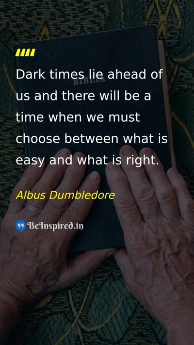 Albus Dumbledore Picture Quote on courage life 
