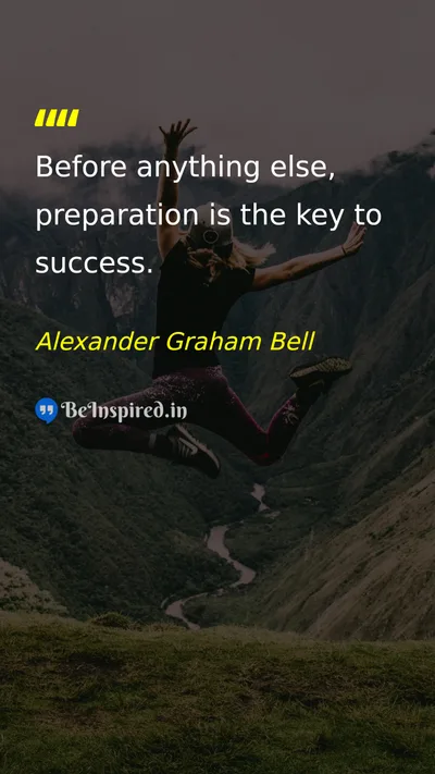 Alexander Graham Bell Picture Quote on success preparation discipline hard-work 