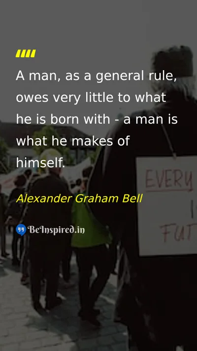 Alexander Graham Bell Picture Quote on life self-confidence hard-work discipline 
