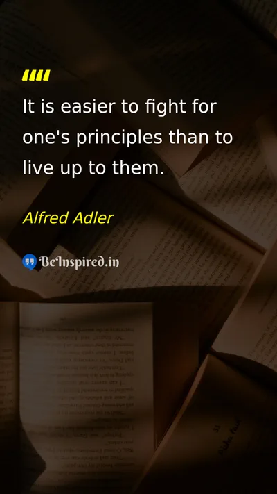Alfred Adler Picture Quote on principles discipline self-confidence 