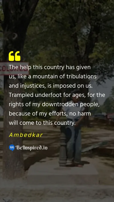 Ambedkar Picture Quote on caste right 