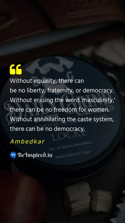 Ambedkar Picture Quote on identity nationalism untouchability 