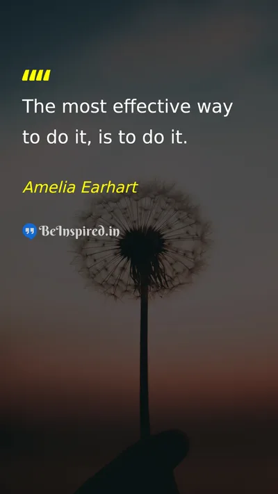 Amelia Earhart Picture Quote on action motivational discipline success 