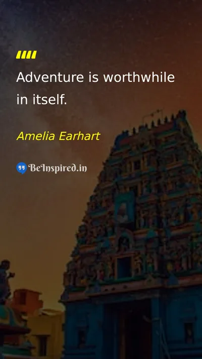 Amelia Earhart Picture Quote on life happiness 