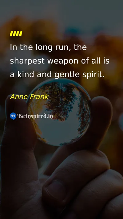 Anne Frank Picture Quote on wisdom peace 