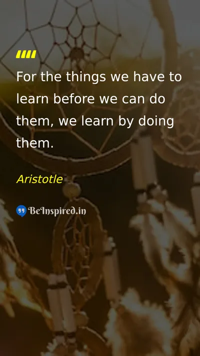 Aristotle Picture Quote on education learning wisdom experience 