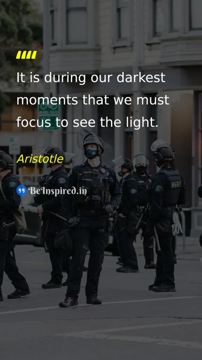 Aristotle Picture Quote on hope adversity focus light 