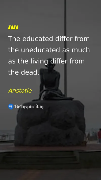 Aristotle Picture Quote on education knowledge life wisdom 
