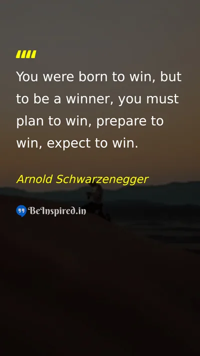 Arnold Schwarzenegger Picture Quote on success planning preparation 