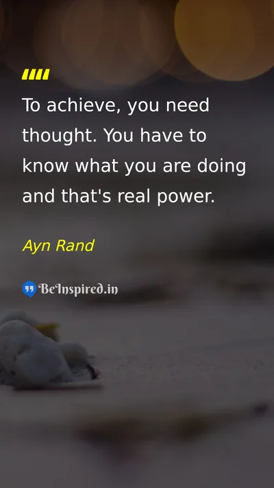 Ayn Rand Picture Quote on success thought discipline power 