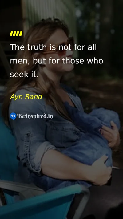 Ayn Rand Picture Quote on wisdom truth 