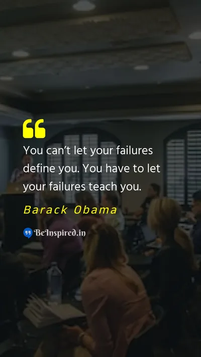 Barack Obama Picture Quote on failure teach 