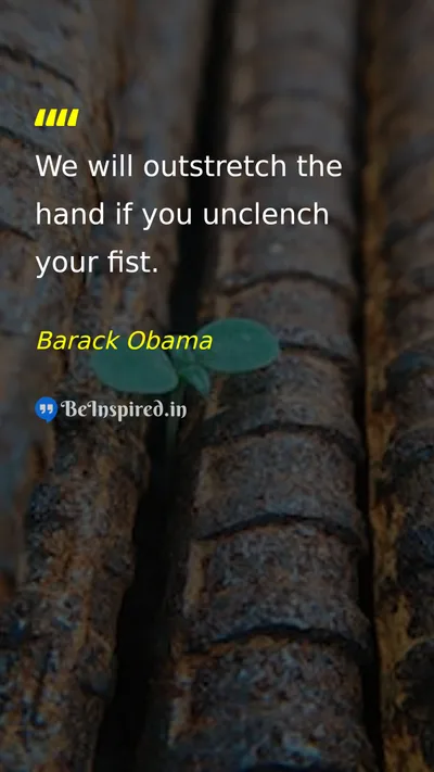 Barack Obama Picture Quote on peace leadership 