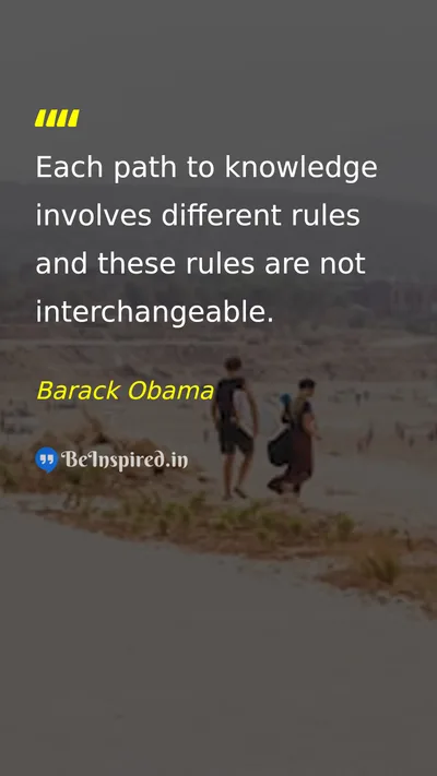 Barack Obama Picture Quote on knowledge rules education 