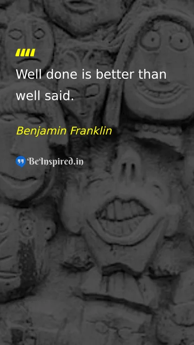 Benjamin Franklin Picture Quote on hard-work discipline action 