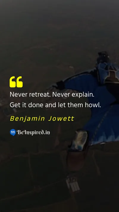 Benjamin Jowett Picture Quote on do motivational 