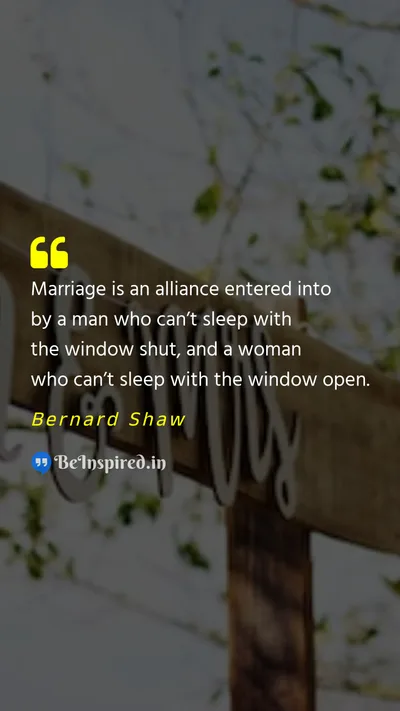 Bernard Shaw Picture Quote on marriage humor 