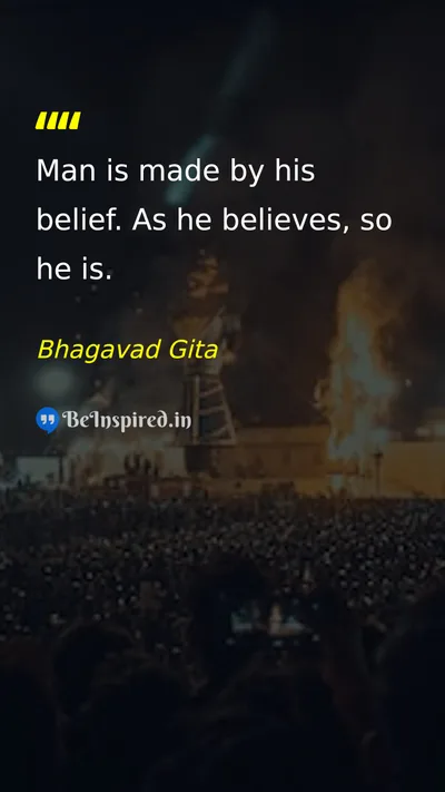 Bhagavad Gita Picture Quote on self-confidence belief wisdom life 