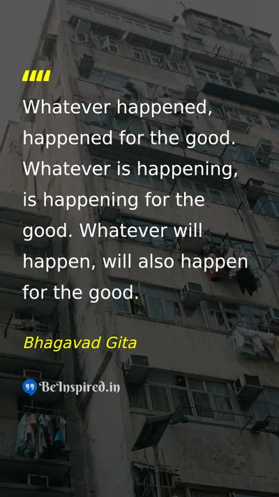 Bhagavad Gita Picture Quote on acceptance destiny life faith 