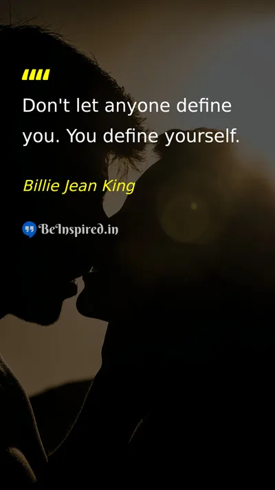 Billie Jean King Picture Quote on self-confidence freedom motivational discipline 