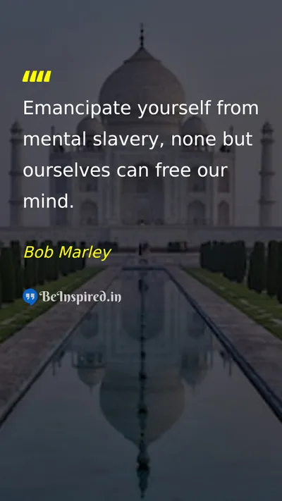 Bob Marley Picture Quote on freedom mind self-help 
