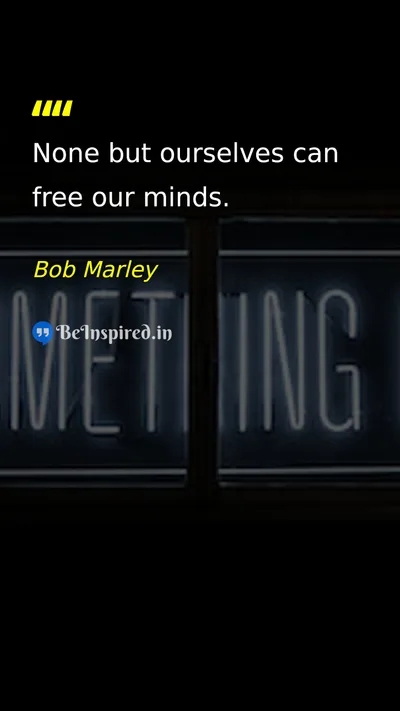 Bob Marley Picture Quote on freedom mind self-liberation empowerment 
