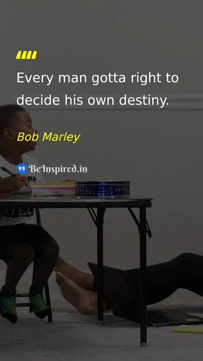 Bob Marley Picture Quote on freedom destiny choice equality 