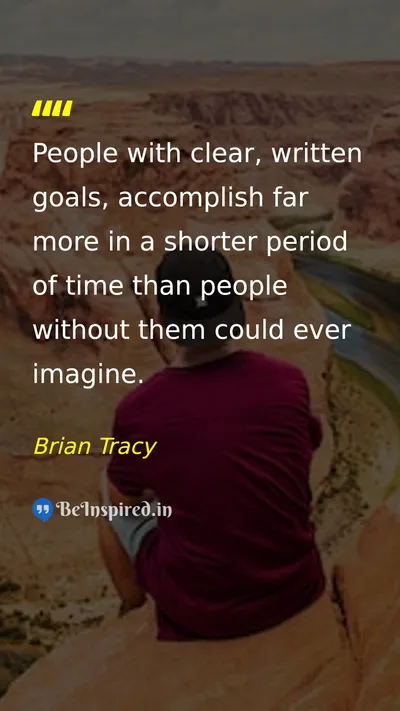 Brian Tracy Picture Quote on goals planning success discipline 