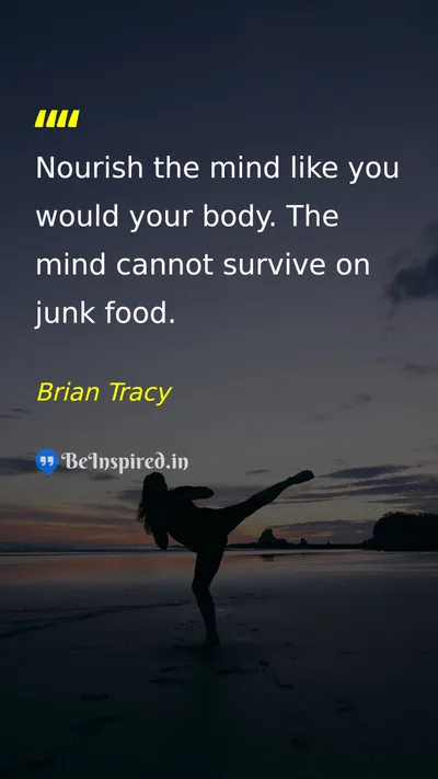 Brian Tracy Picture Quote on mind health self-care 