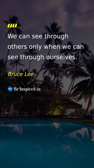 Bruce Lee Picture Quote on self-knowledge wisdom understanding 