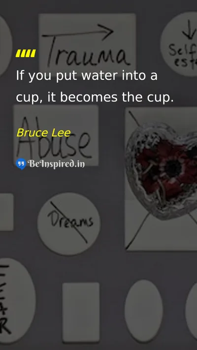 Bruce Lee Picture Quote on life wisdom change 