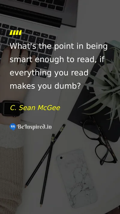 C. Sean McGee Picture Quote on education wisdom life 