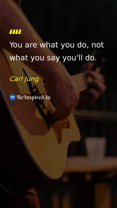 Carl Jung Picture Quote on discipline action hard-work wisdom 