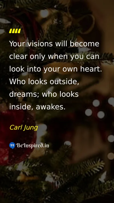 Carl Jung Picture Quote on self-discovery wisdom mindset 