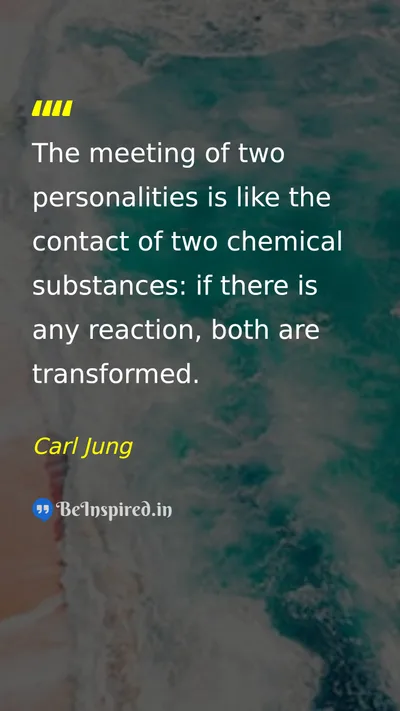 Carl Jung Picture Quote on relationship change personality 