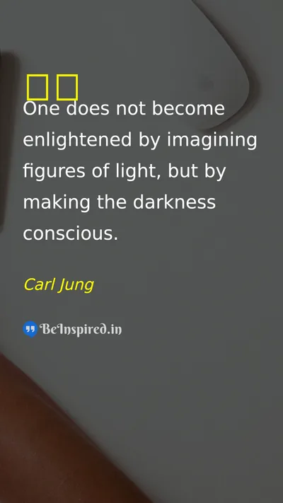 Carl Jung  Picture Quote on darkness