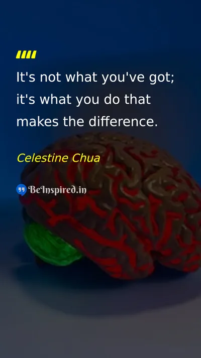 Celestine Chua Picture Quote on action impact difference success 